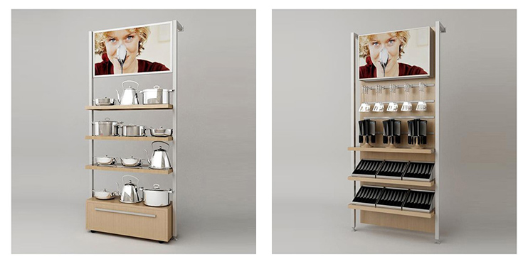 Cookware wall unit display
