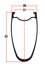 Σχέδιο τομής στεφάνης RD28-55C