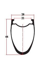 Σχέδιο τομής στεφάνης RD28-44C