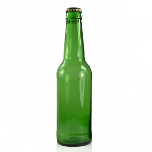 330ml στρογγυλό σχήμα πράσινο μπουκάλια μπύρας