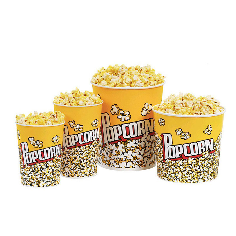 Popcorn Cup Popcorn Συσκευασία χαρτιού χαρτιού για σνακ