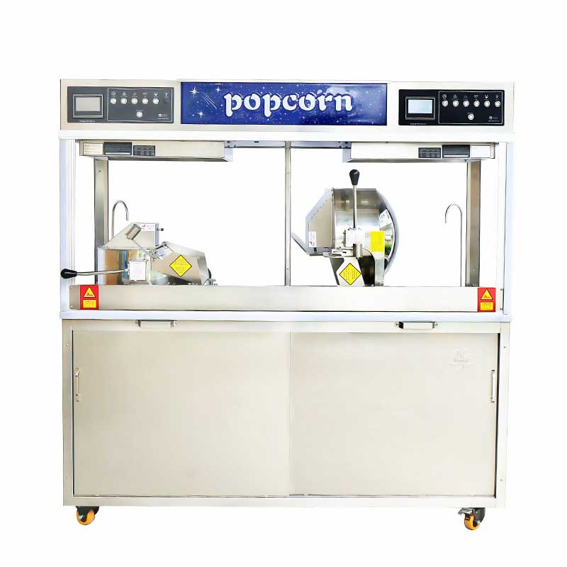 Ηλεκτρομαγνητική Twin Batch Popcorn Machine για 36 oz διπλό βραστήρα