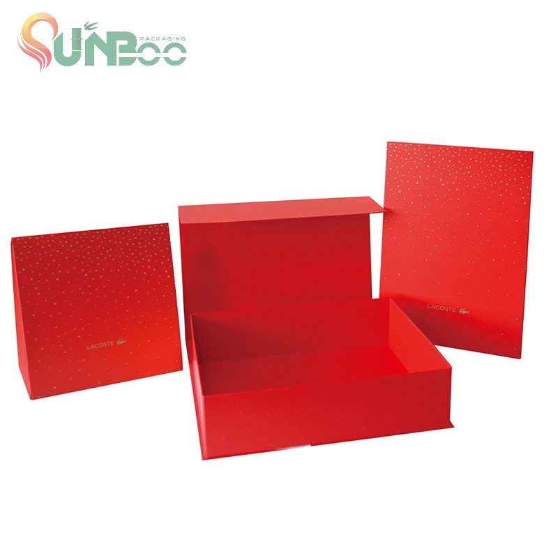 Υψηλής κλάσης κόκκινο χρώμα ωραίο κουτί δώρου και πτυσσόμενο-sp-box058
