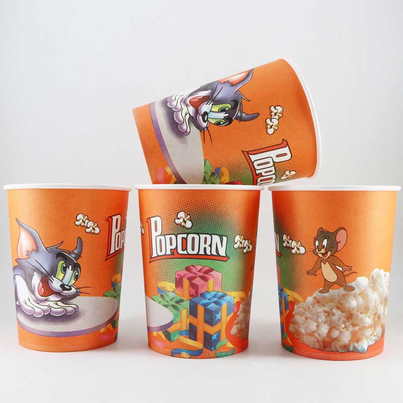 Popcorn Tup Popcorn Packaging Paper Bucket για φαγητό σνακ