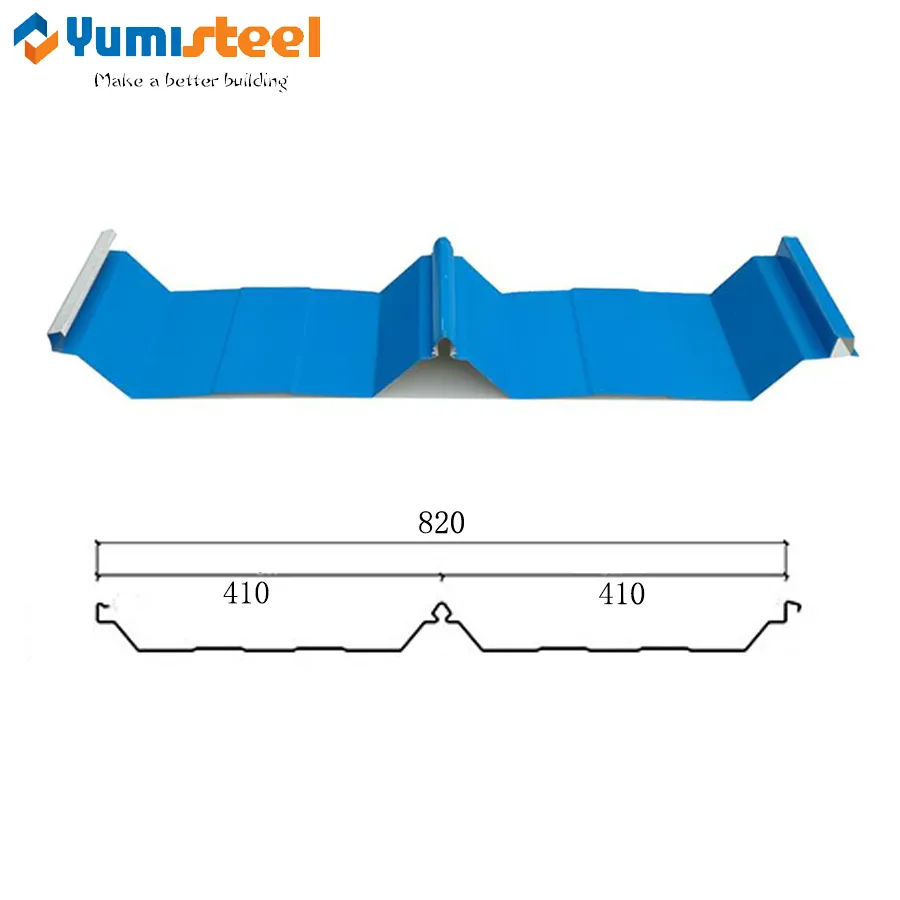 YX56-410-820 Galvanized στέγη μεταλλικό φύλλο χάλυβα φύλλο