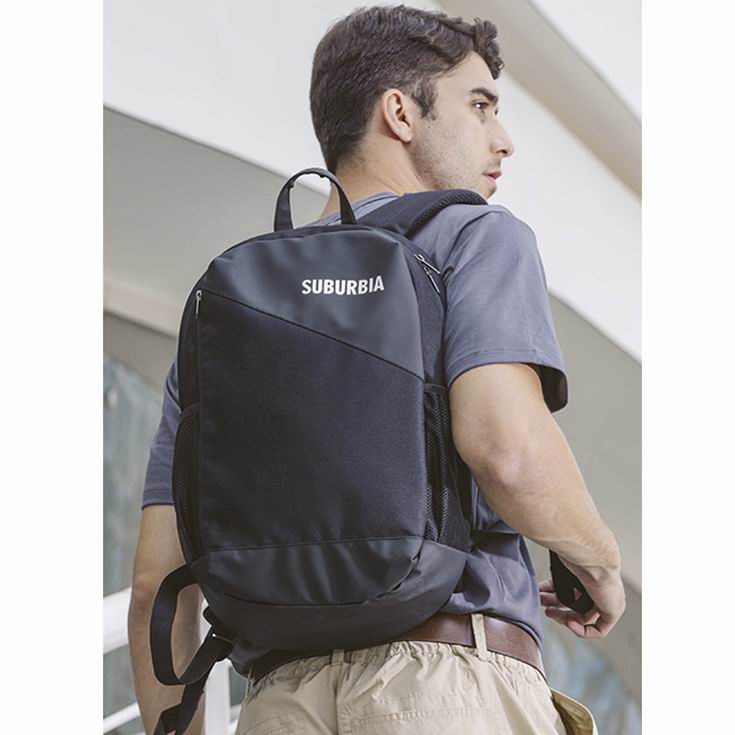 Προσαρμοσμένο ελαφρύ βάρος πολυεστέρα δύο τόνοι καθημερινά χρήση business backpack με 3D logo logo