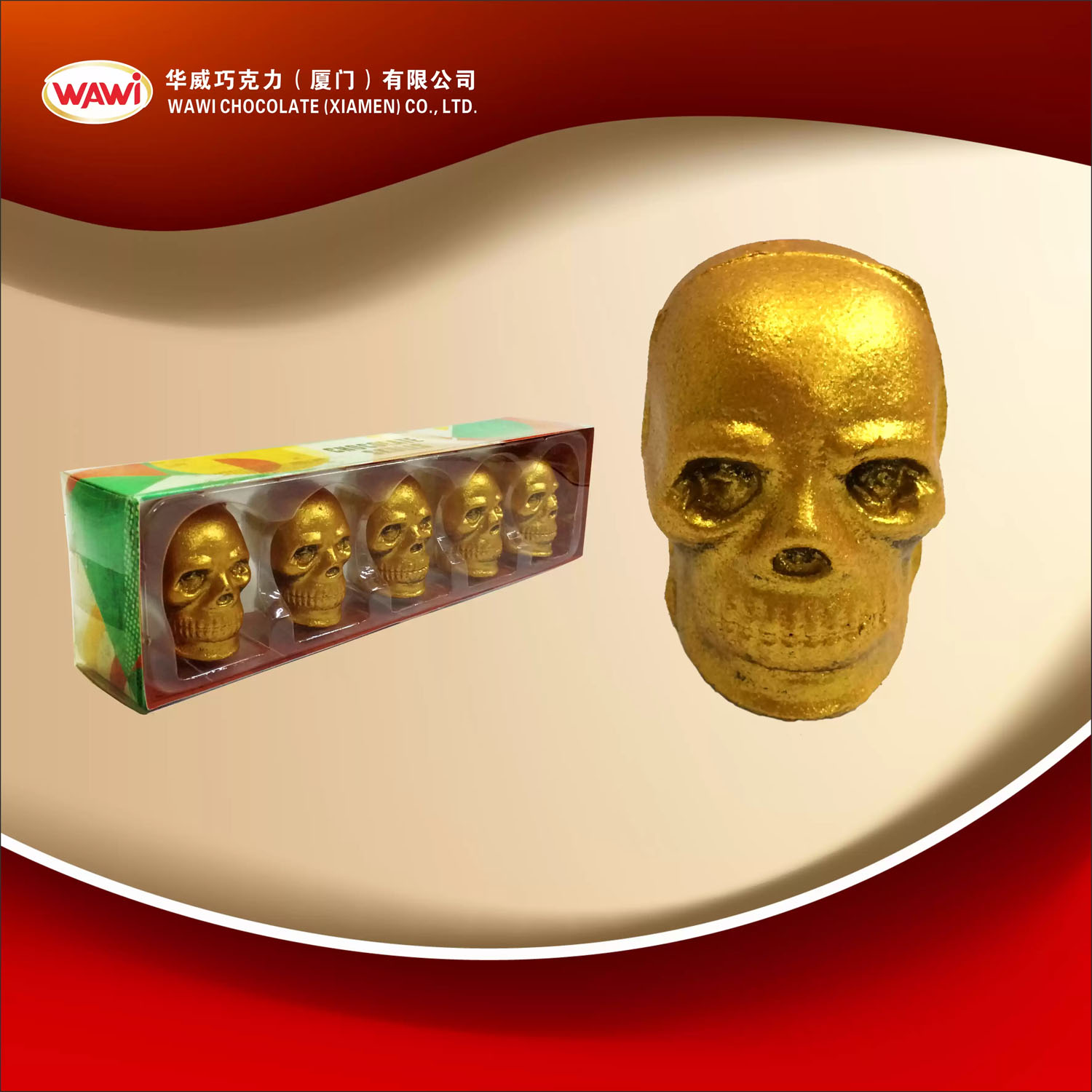 20G * 5 Μεξικάνικη μίνι χρυσό Glitter Glitter Skulls