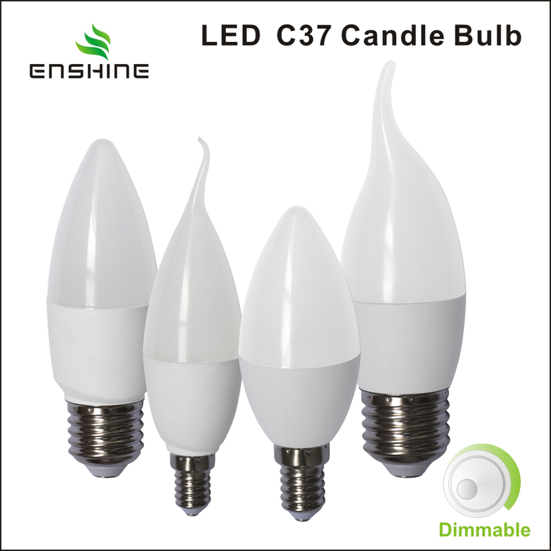3W - 7W White Dimmable LED Φωτιστικά κεριών C37 YX-CD7