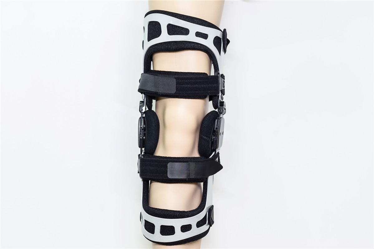 Εκφόρτωση αρθρωτό εργοστάσιο OA στο γόνατο για τα στήριξη των ποδιών ή προστασία του συνδέσμου με κέλυφος αλουμινίου