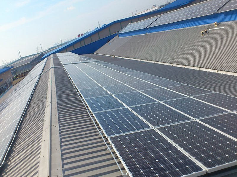 Στρογγυλοποίηση του Rooftop System Solor Solar για την εγκατάσταση του ηλιακού πίνακα