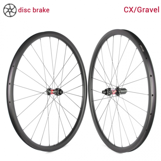 Lightconcon Cyclocross Carbon Wheel Disc Brake Grave Carbon Wheel