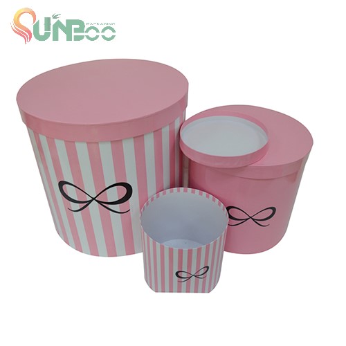 στρογγυλά και ροζ χρώματα κουτιού για δώρο-box-box089