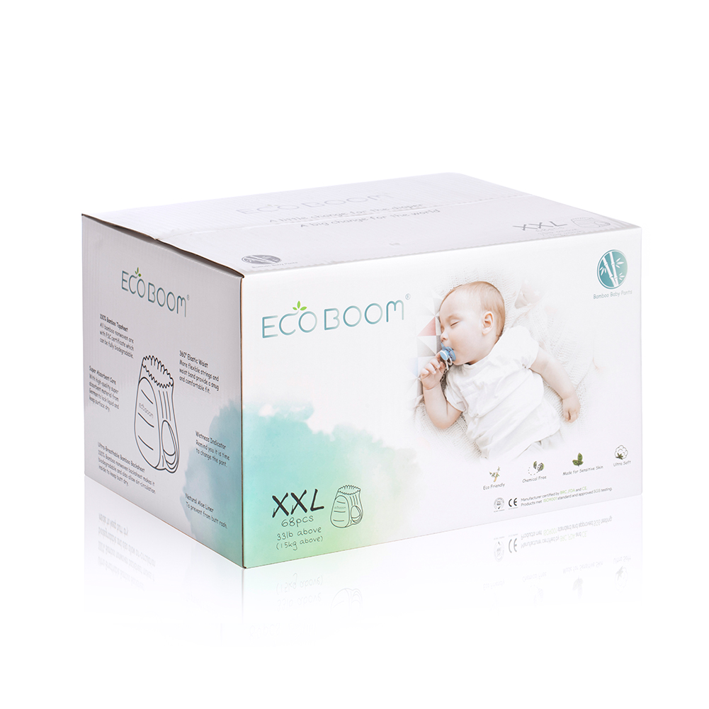 Eco Boom Bamboo BioDoogle Biodygrable κατάρτιση παντελόνι οργανικές πάνες XXL