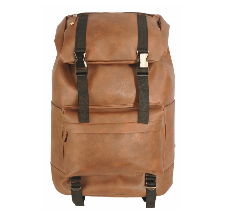 OEM Stylish Travel Laptop Leather Backpack με υψηλή χωρητικότητα για άνδρες και γυναίκες - Μαύρο / Khaki / Brown
