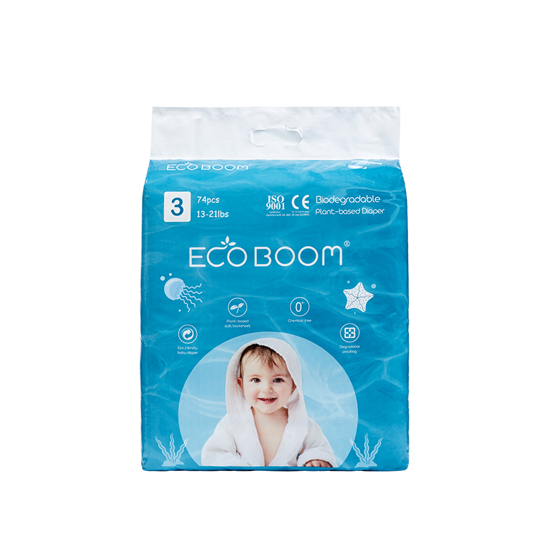 Eco Boom Βιοαποικοδομήσιμη φυτική πάνα με βάση το Big Cack In Polybag M