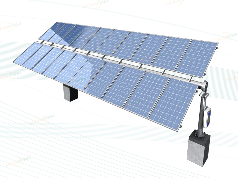 Οριζόντιος μονός άξονας ηλιακός παρακολούθησης επίπεδη ενιαία παρακολούθηση άξονα