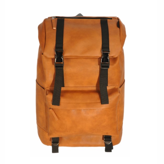 OEM Stylish Travel Laptop Leather Backpack με υψηλή χωρητικότητα για άνδρες και γυναίκες - Μαύρο / Khaki / Brown