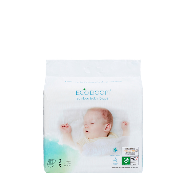 Eco boom μίας χρήσης μωρό μωρό μπαμπού μεγάλο πακέτο βρέφος σε polybag s