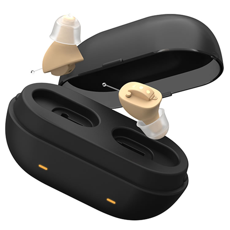 Best Selling At Amazon Επαναφορτιζόμενες ακουστικές ενισχύσεις ITC για ηλικιωμένους με σοβαρή απώλεια ακοής