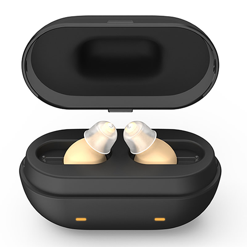 Αόρατα επαναφορτιζόμενες ακουστικές ενισχύσεις ITC, προσιτή προσιτή επαναφορτιζόμενη ακουστική ενίσχυση για σοβαρή απώλεια ακοής