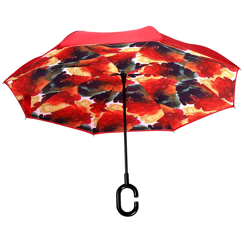 Συμπαγής εκτύπωση ανεστραμμένη ομπρέλα προσαρμοσμένη
