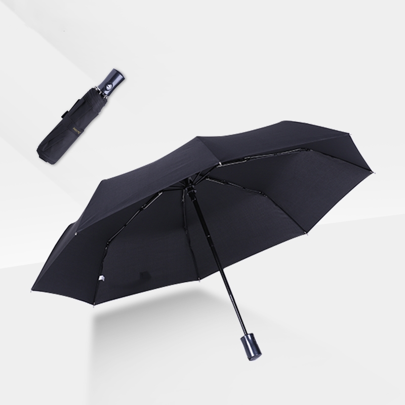 Μαύρη αδιάβροχη αυτόματη αναδίπλωση ομπρέλα ταξιδιού