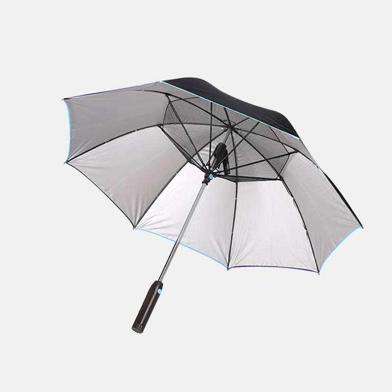 UV-αντανακλώντας την αδιάβροχη μεγάλη ομπρέλα γκολφ με ανεμιστήρα