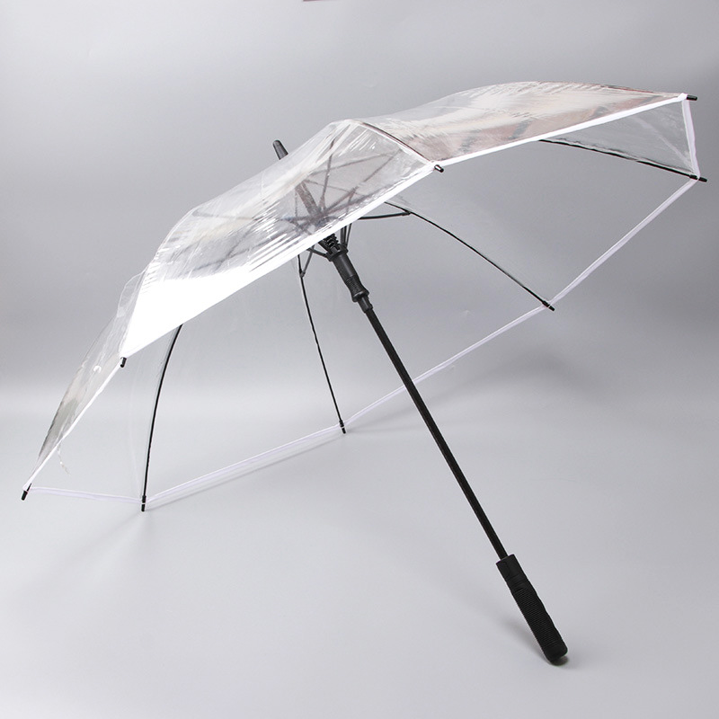 Προσαρμοσμένη ευθεία προώθηση γκολφ σαφής διαφανής ομπρέλα βροχής