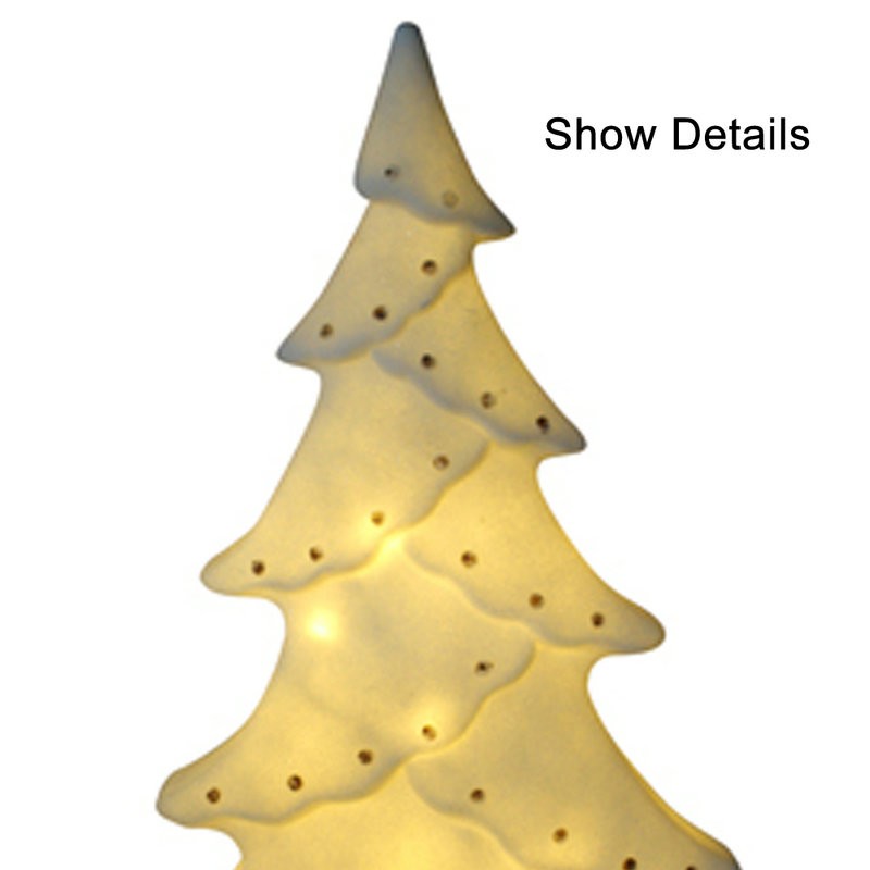 Εξωτερική χρήση Λευκού Χριστουγεννιάτικου LED Light Tree με κουκκίδες