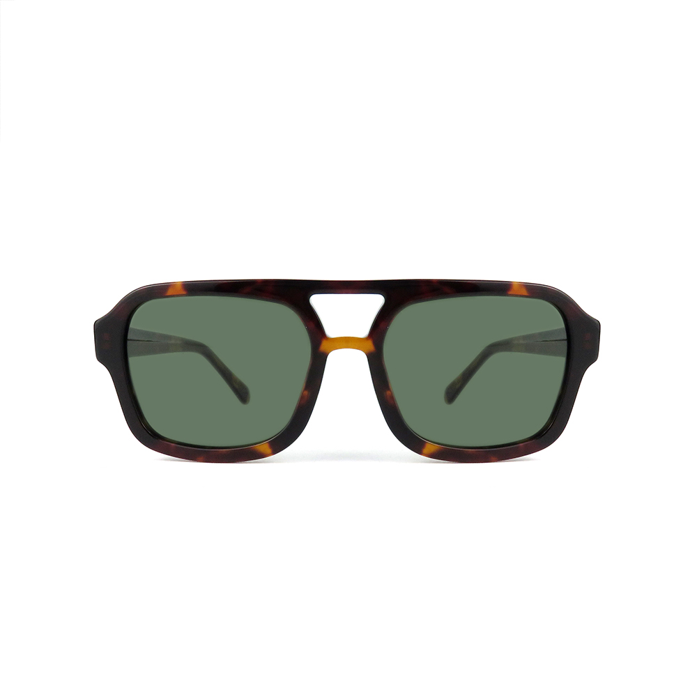 Fashion Luxury 2022 Acetate Sunglass Tortoise Color Square Aviation γυαλιά ηλίου με φακούς νάιλον Πράσινος φακός TAC Polarized