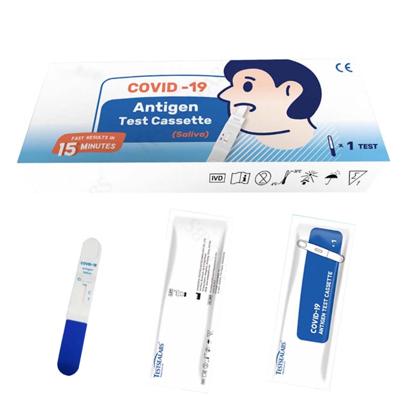Εύκολο στη χρήση Κιτ κασέτας τεστ αντιγόνου σάλιου τύπου Lollipop COVID-19