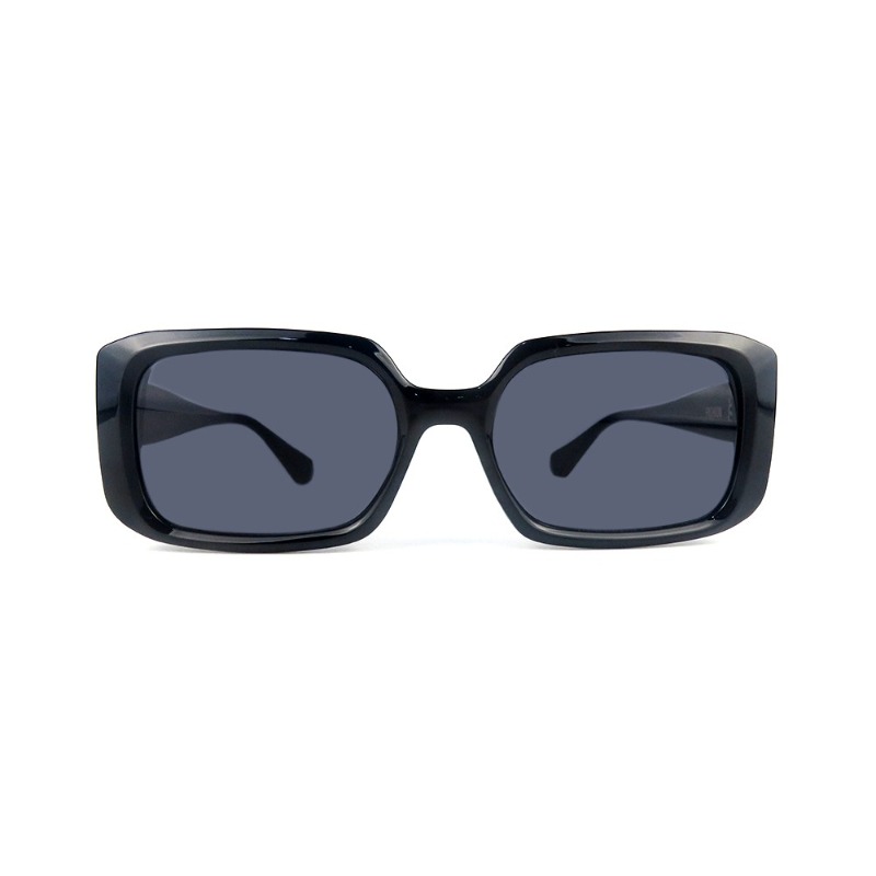 2022 New Arrive Wholesale Shades Σκελετός Γυαλιά ηλίου Γυναικείες σχεδιαστές άντρες Προσαρμοσμένο λογότυπο μόδας γυαλιά ηλίου Big Rectangle Plastic Black