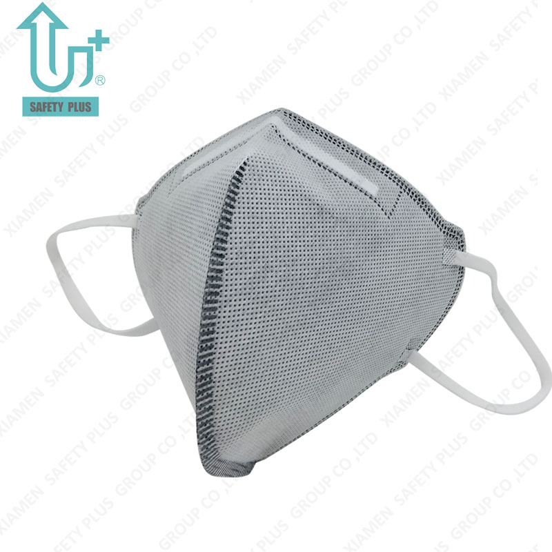 Αναπνεύσιμη και άνετη, μη υφασμένη πτυσσόμενη μάσκα kn95 με μάσκα προσώπου μίας χρήσης 4 στρώσεων ενεργού άνθρακα