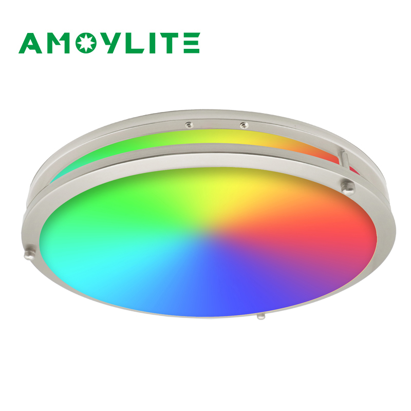 WIFI Tuya Smart Ultra-thin Double Ring LED φωτιστικό οροφής