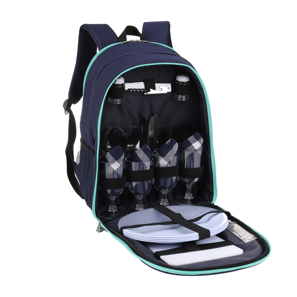 Τσάντα πλάτης για πικνίκ για 4 άτομα, τσάντα ψύξης για πικνίκ, με θήκη ψύξης με λαβή μεταφοράς