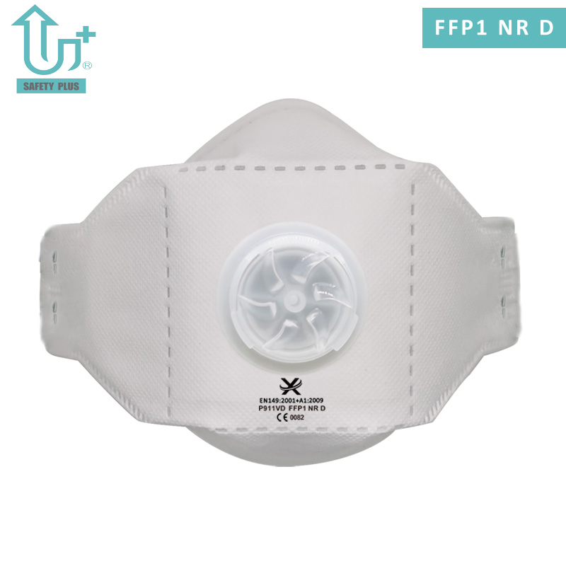 Δίχρωμο στατικό βαμβακερό FFP1 Nr D Βαθμολογία φίλτρου Αναπνευστική μάσκα προστασίας από αναδιπλούμενο πρόσωπο για προστασία από τη σκόνη