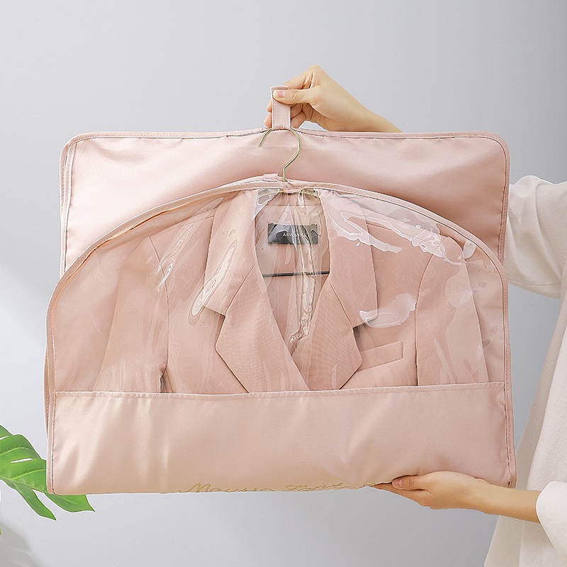 πρακτική πτυσσόμενη τσάντα ενδυμάτων τσάντα συσκευασίας ενδυμάτων με προσαρμοσμένο λογότυπο τσάντα ενδυμάτων ανθεκτική στη σκόνη