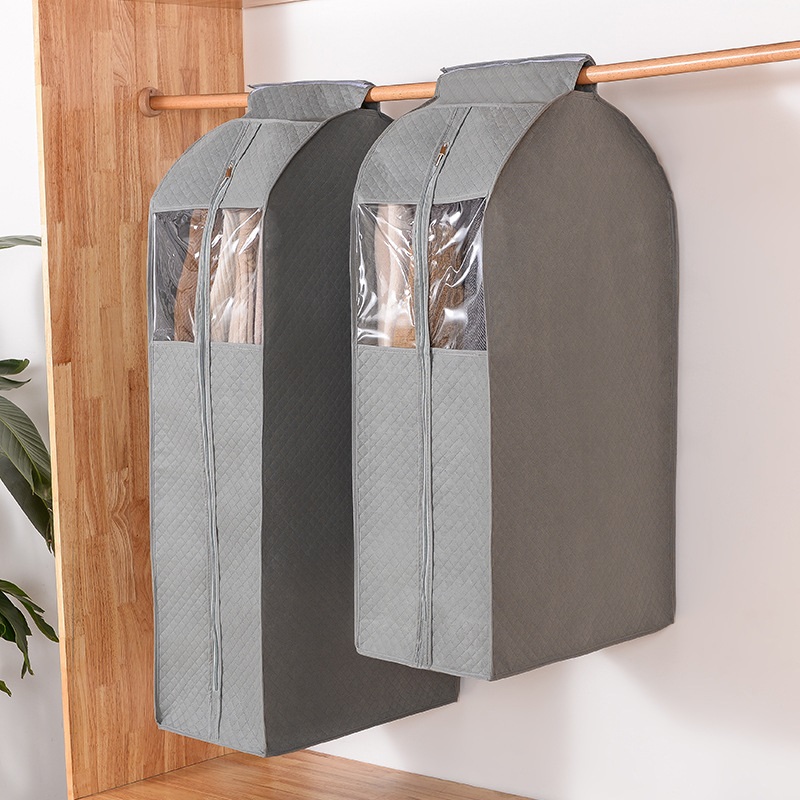 Αδιάβροχο κάλυμμα για κρεμαστά ρούχα ντουλάπα τσάντα αντισκόνης μη υφαντό κοστούμι παλτό πουπουλένιο σακάκι κρεμαστή τσάντα για κάλυμμα ρούχων σπιτιού