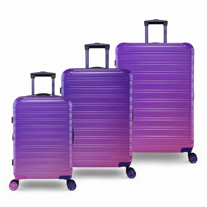 2022 Χονδρική αποσκευή όμορφη Gradient Purple αποσκευές τρόλεϊ 360 ρόδες γενικής χρήσης βαλίτσα ταξιδιού