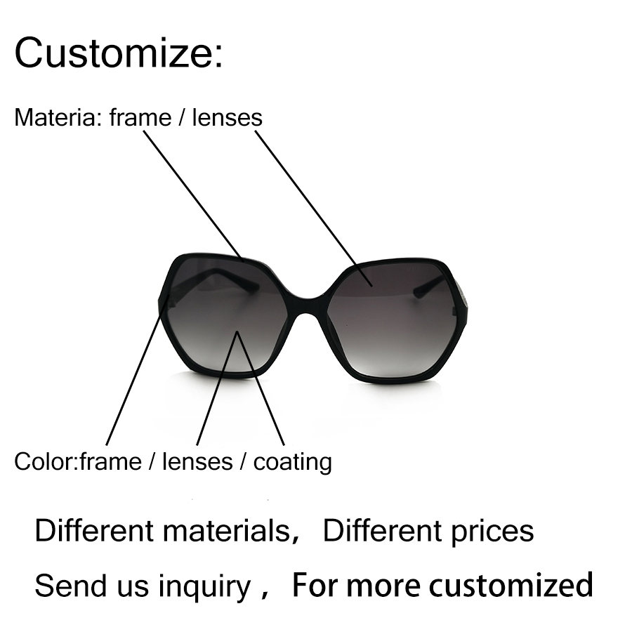 2023 Oversize Fashion γυαλιά ηλίου υψηλής ποιότητας Γυναικεία γυαλιά ηλίου προσαρμοσμένο λογότυπο γυαλιά ηλίου υψηλής ευκρίνειας