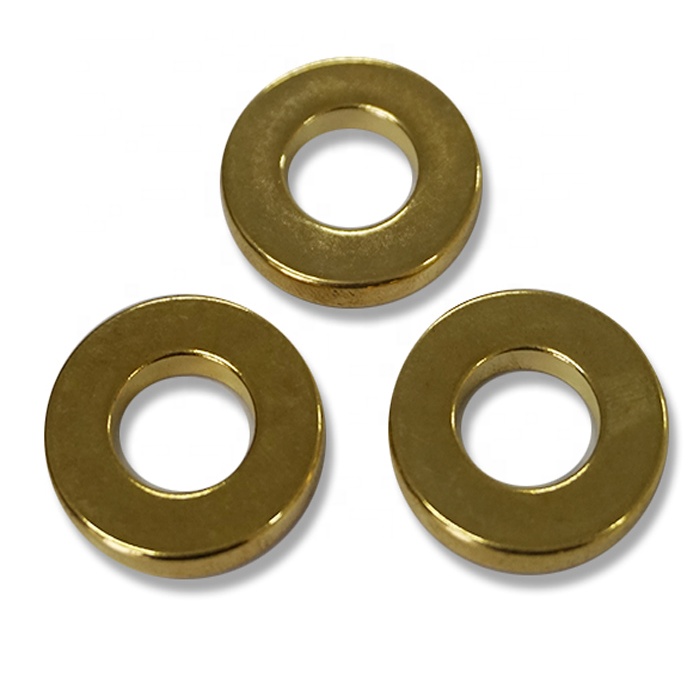 Διάμετρος 11mm N42 Μαγνήτες μικρού δακτυλίου με επίστρωση χρυσού Super Strong